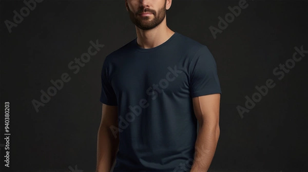 Fototapeta Minimalist T-Shirt Mockup Backgrounds for AI Design | Versatile Blank T-Shirt Backgrounds for Mockup Creations | Sleek T-Shirt Mockup AI Backgrounds for Designers | Creative Blank Canvas: T-Shirt Mock