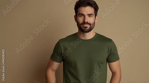 Fototapeta Minimalist T-Shirt Mockup Backgrounds for AI Design | Versatile Blank T-Shirt Backgrounds for Mockup Creations | Sleek T-Shirt Mockup AI Backgrounds for Designers | Creative Blank Canvas: T-Shirt Mock