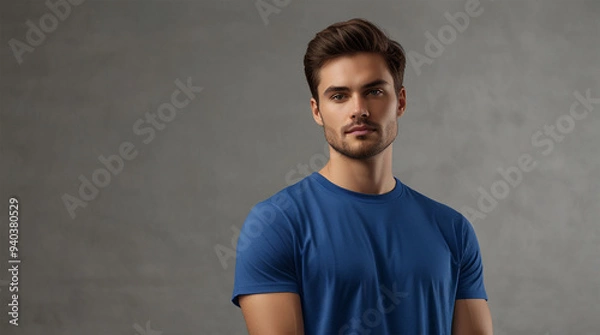 Fototapeta Minimalist T-Shirt Mockup Backgrounds for AI Design | Versatile Blank T-Shirt Backgrounds for Mockup Creations | Sleek T-Shirt Mockup AI Backgrounds for Designers | Creative Blank Canvas: T-Shirt Mock