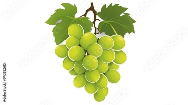 Fototapeta bunch of green grapes