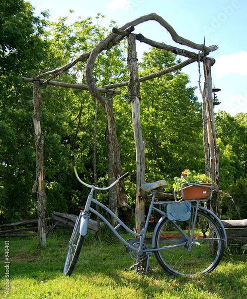 Obraz bicycle in garden