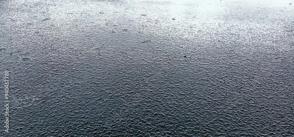 Obraz Raindrops falling on asphalt