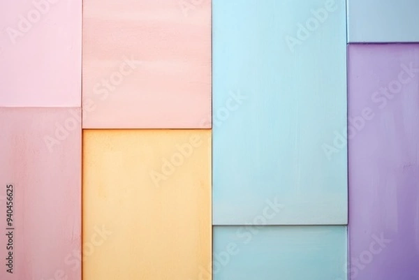 Fototapeta Pastel Geometric Wall Design: Minimalist Abstract Architecture
