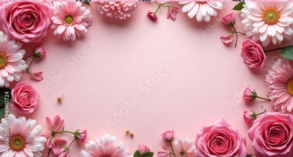 Fototapeta pink frame