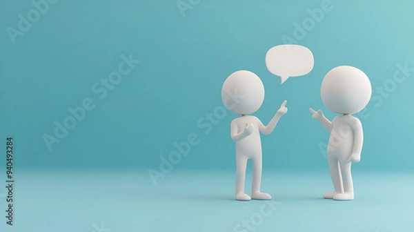 Obraz 3d people chatting.ai generative.