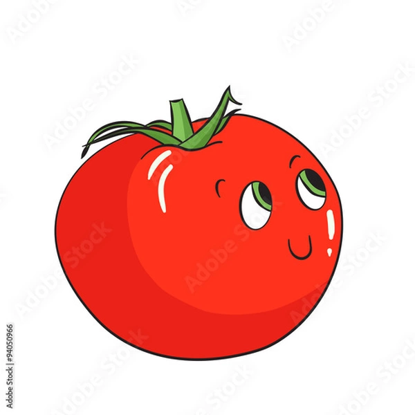 Obraz Vegetable tomato vector illustration