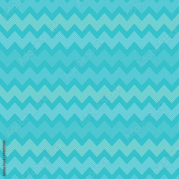 Fototapeta Seamless decorative vector background with zigzag lines