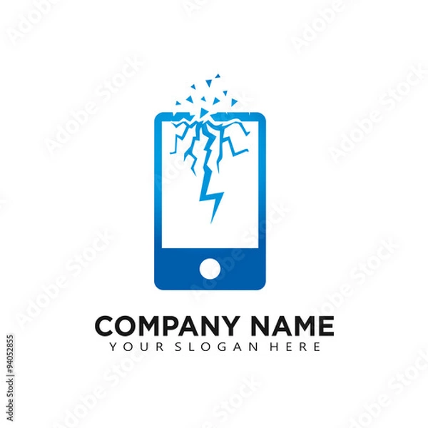Fototapeta phone repair shop icon logo