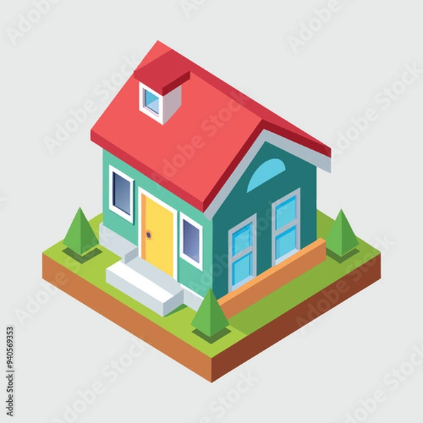Obraz home isometric icon