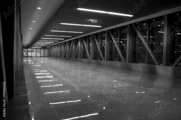 Fototapeta Evacuation corridor at Cracow airport