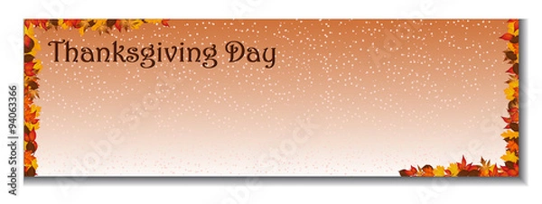 Obraz Thanksgiving day vector banner