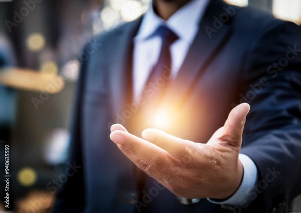 Obraz 気持ちを伝えるビジネスマンのイメージ