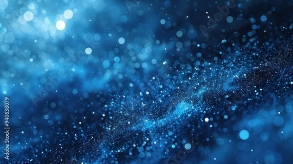 Fototapeta Abstract Blue Bokeh Background