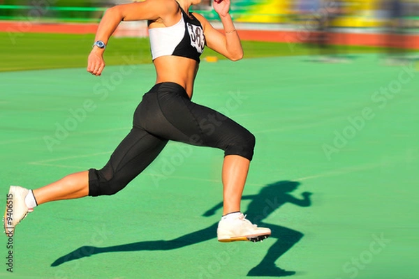 Fototapeta shade of a running
