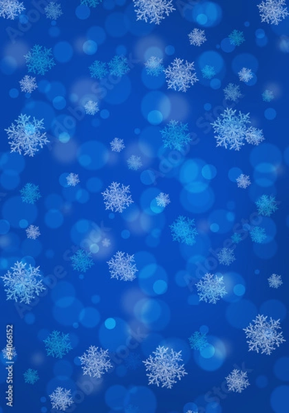 Obraz Christmas background with snowflakes.