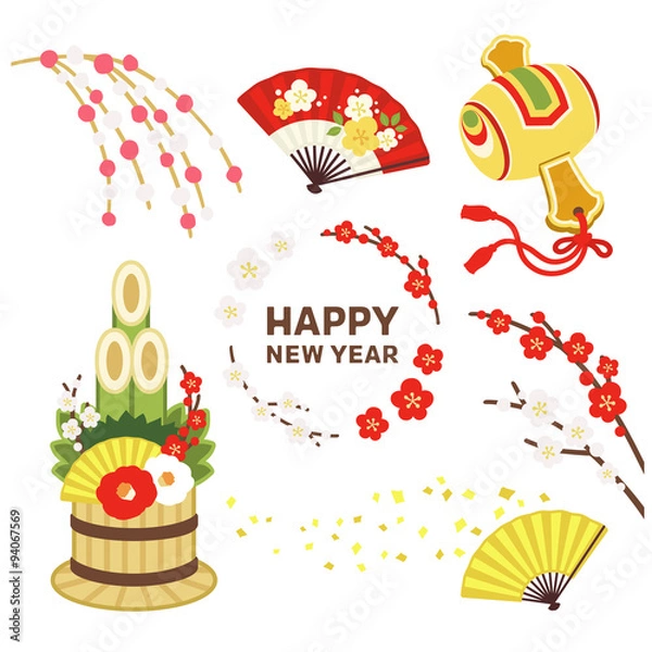 Obraz 正月　イラスト素材