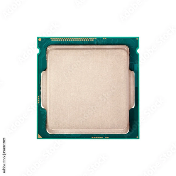 Obraz Electronic collection - Modern CPU isolated on white background
