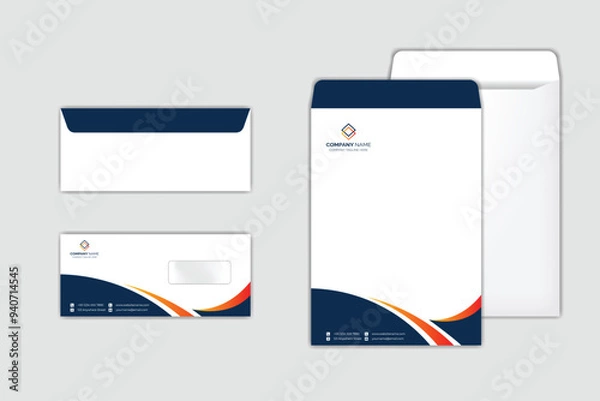 Obraz corporate envelope design set