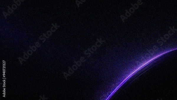 Fototapeta Purple holographic, grainy banner black background noisy color gradient dark texture poster header cover backdrop design