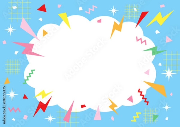 Fototapeta 賑やかでポップなフレーム