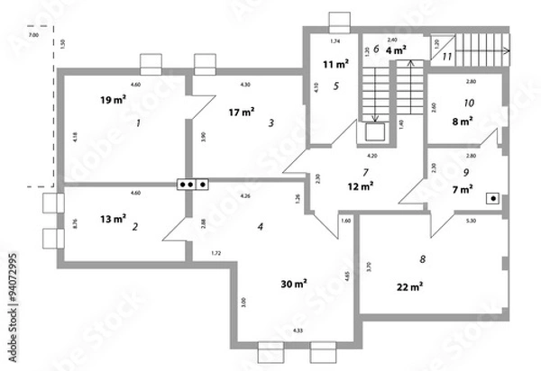 Obraz Haus_Bauplan