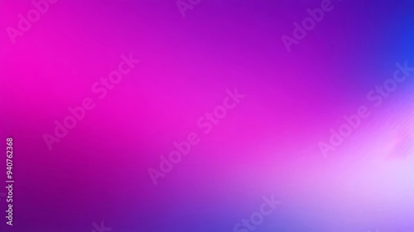 Fototapeta Illustration modern vibrant pink, purple, magenta and blue gradient color grainy texture realistic abstract background design.