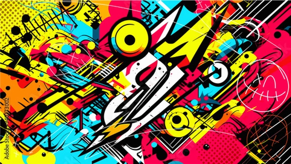 Fototapeta Abstract graffiti background 19