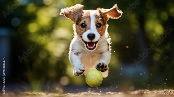 Fototapeta Joyful HD Photos of a Happy dog