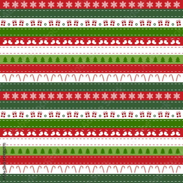 Obraz Christmas stripe pattern template