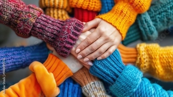 Fototapeta Social Support Networks: Utilize relationships with friends, family, or support groups to receive emotional support and companionship.
