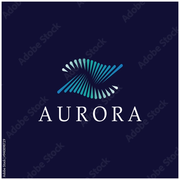 Fototapeta aurora logos illustration design, for business, brands, companies, entertainment, vector template