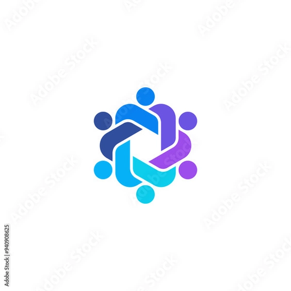 Obraz Community logo, teamwork logo design