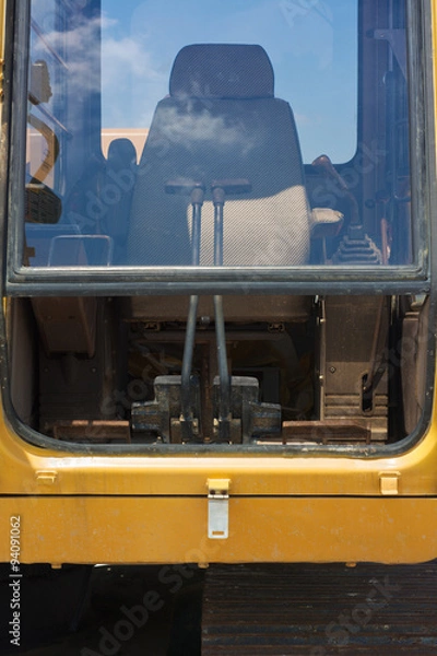 Fototapeta Excavator Cabin