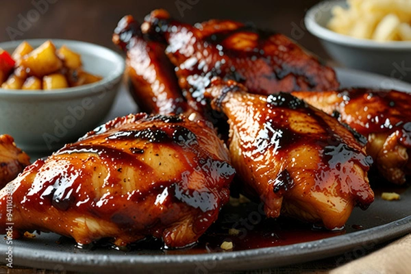 Obraz roasted chicken with potatoes