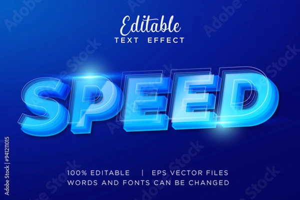 Fototapeta speed editable text effect