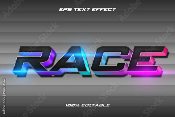 Obraz sport racing text effect