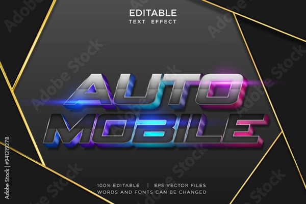 Fototapeta speed race editable text effect