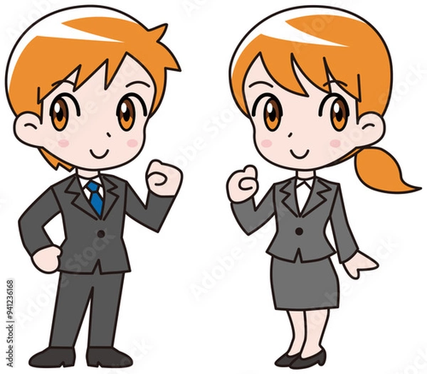 Fototapeta 男女若手社員