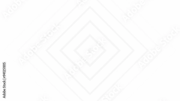 Fototapeta White line radio wave on white background. abstract geometric lines pattern background illustration 4k.