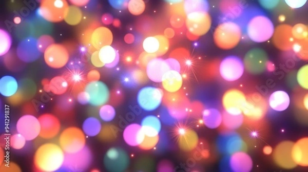 Fototapeta Christmas celebration abstract fireworks display for new year 2025 in 3D modern style