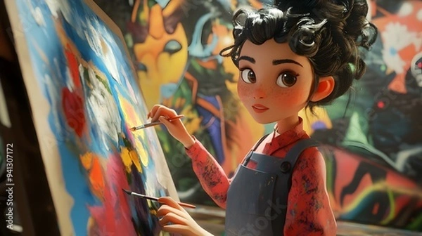 Obraz Female painter