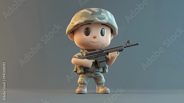 Obraz soldier with gun
