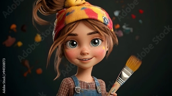 Obraz Female painter