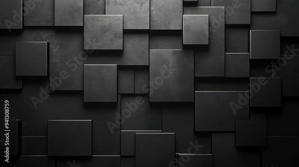 Fototapeta Black Square Pattern Texture