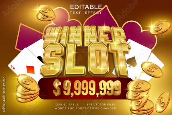 Obraz winner slot text effect