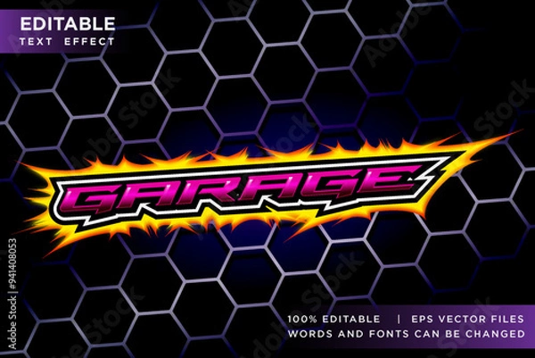 Fototapeta racing text effect
