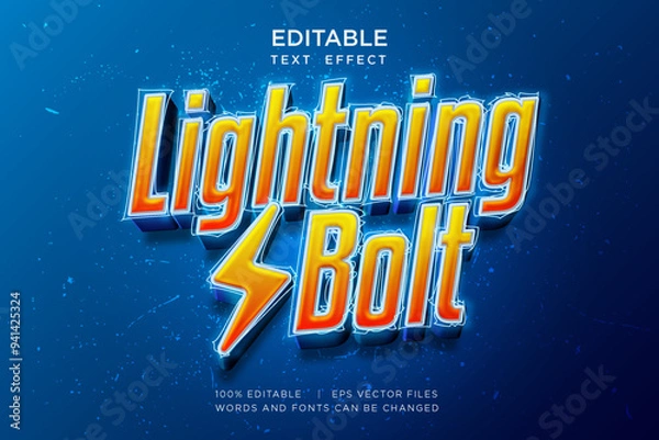 Obraz lightning bolt text effects