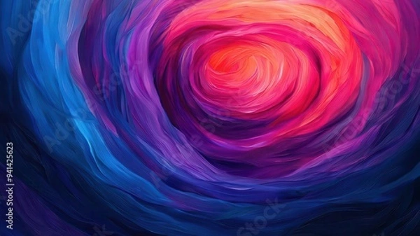 Fototapeta Abstract colorful swirl painting with vibrant hues of red, blue, and purple. Perfect background for creative designs and artistic projects.