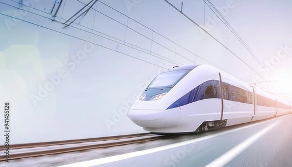 Fototapeta high speed train