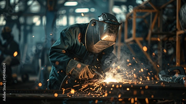 Fototapeta welder at work